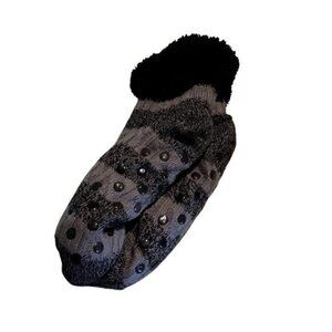 Slipper Socks with Grippers Faux Fur Lined